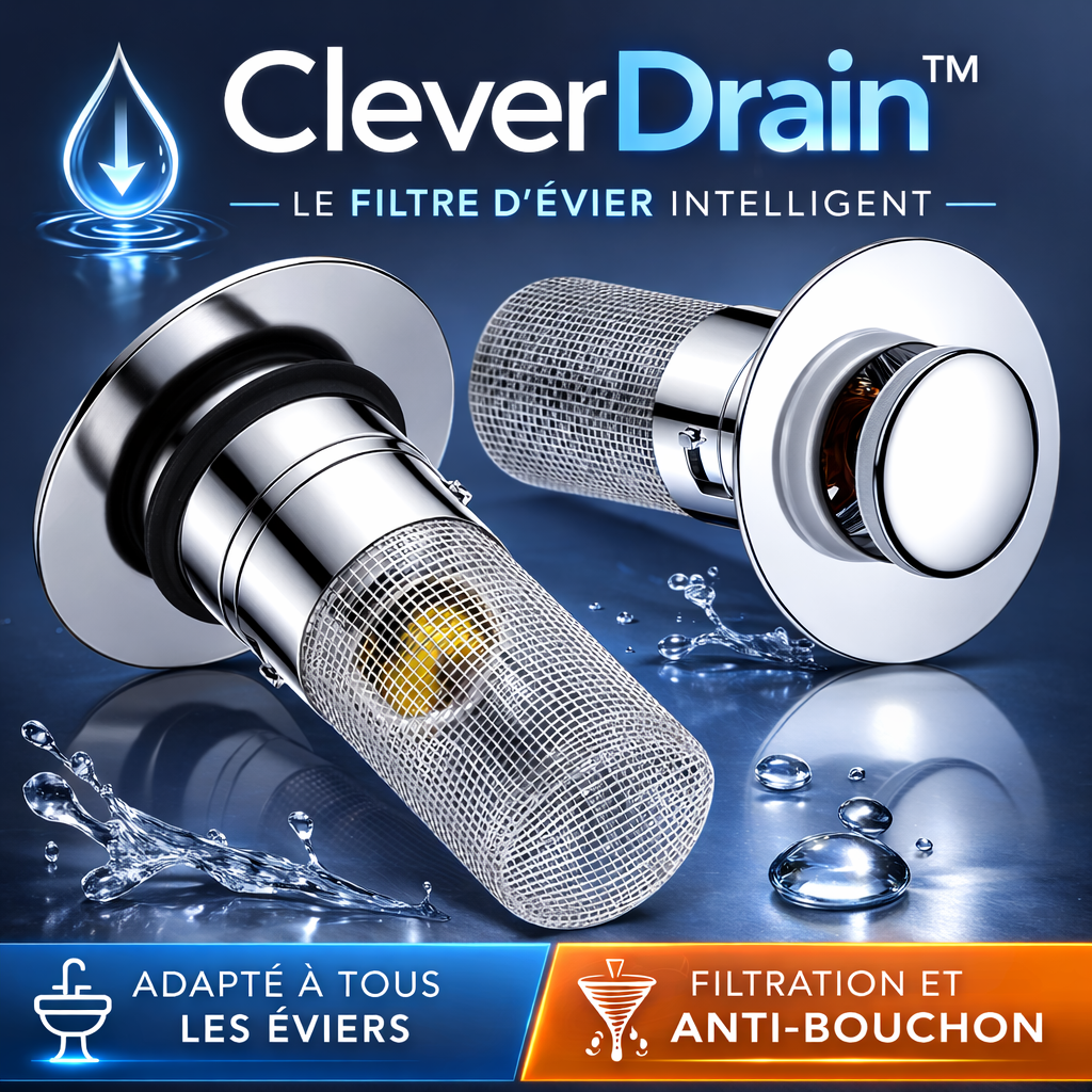 CleverDrain™ – Bonde Pop-Up Filtrante