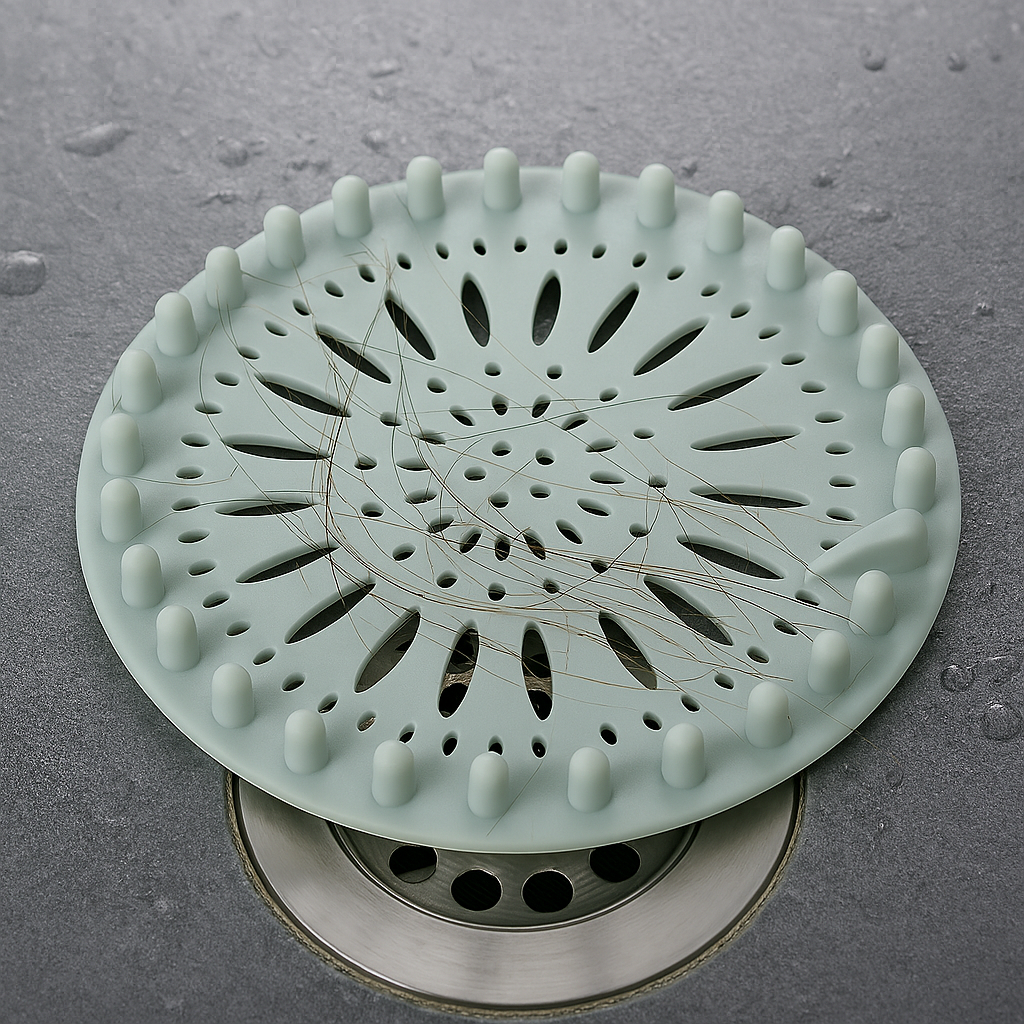 🛁 Stop Cheveux – Filtre Anti-Bouchon Universel